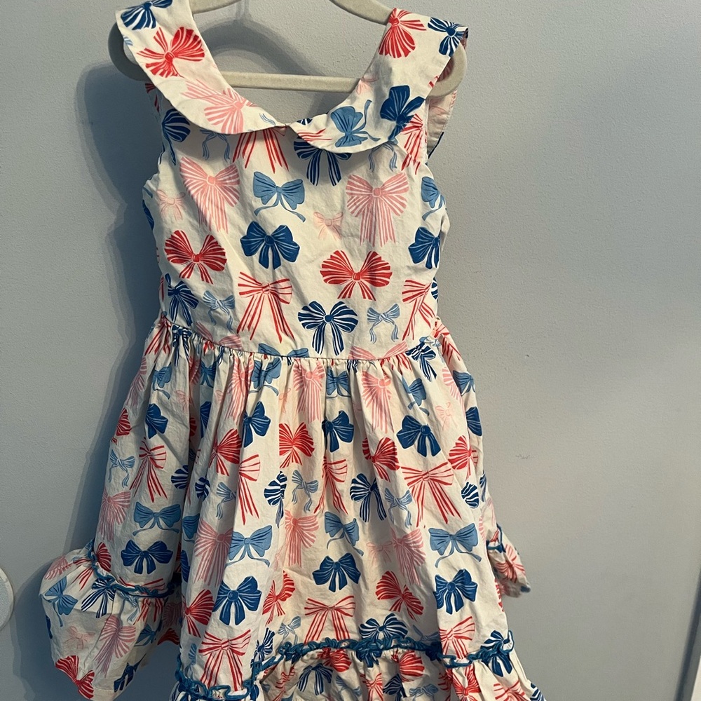 Adorable Bow Patterned Kids Dress